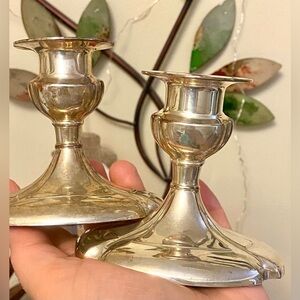 Elegant Silver Candle Holders